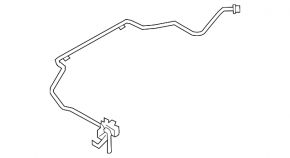 Cooling pipe return to radiator Ford Fusion mk5 17-20 2.0T short