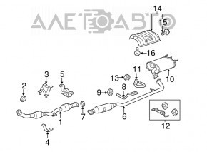 Intake pipe with catalytic converter Toyota Camry v40 2.4 replaceable corrugation, torn corrugation