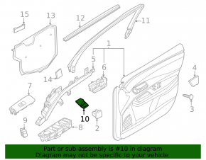 Front right seat memory buttons for the Nissan Ariya 23-25