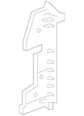 Right radiator deflector for Hyundai Sonata 16-17 hybrid