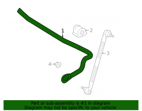 Front stabilizer bar for Toyota Prius V 12-17
