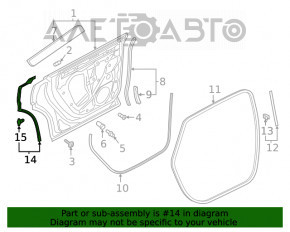 Door seal rear left Audi Q8 19- rear