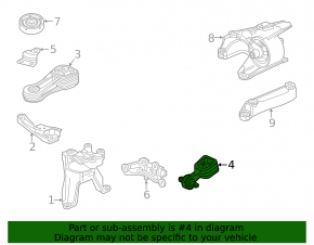 Honda CRV 20-22 hybrid lower engine mount microcracks
