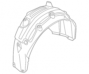 Rear right fender liner BMW 5 G30 17-23
