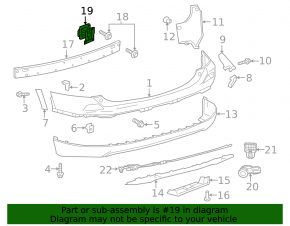 Rear bumper reinforcement fang left Toyota Rav4 13-18 rusty