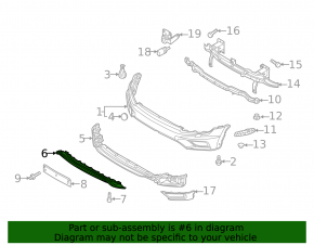 Front bumper trim lower VW Tiguan 18- scratches