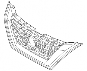 Radiator grill assembly Nissan Rogue 21-23 for camera JP built