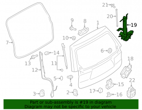 Subaru Forester 14-18 SJ trunk lid lifting mechanism with traction