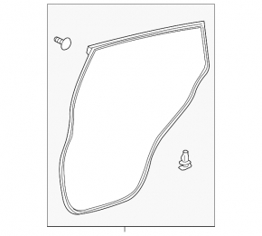 Toyota RAV4 Prime 21-24 rear right door seal