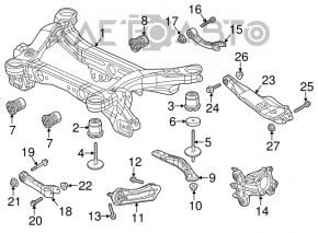 Rear left longitudinal control arm Jeep Cherokee KL 14-23 Off Road