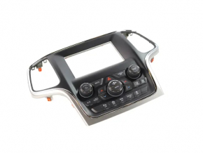 Jeep Grand Cherokee WK2 18-18 climate control panel with deflectors, for a 7-inch monitor, black with gray, chrome