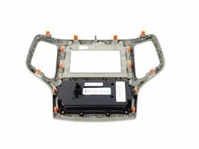 Jeep Grand Cherokee WK2 18-18 climate control panel with deflectors, for a 7-inch monitor, black with gray, chrome