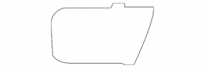 Interior front left door handle cover for Toyota Prius 50 16-22 gray