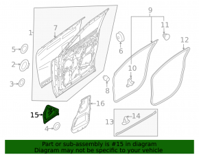 Mitsubishi Outlander 22-25 front right door panel small