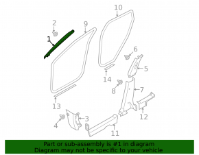 Right front pillar trim for Nissan Rogue 2015