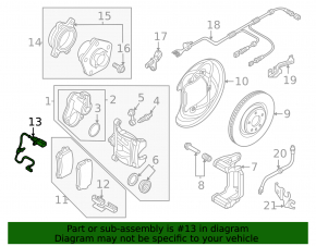 Brake pad wear sensor rear right Audi A6 C8 19-