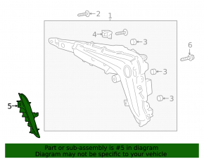 Right fog light bracket for Lexus LX570 16-21 rest