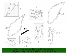 Door sill trim front right Kia Forte 4d 14-16 external