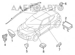 Airbag Sensor Front Left Hyundai Veloster 12-17