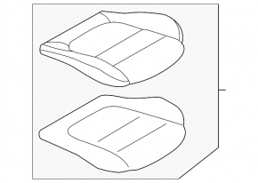 Mazda 3 19-22 passenger seat cushion upholstery, black leather, non-heated