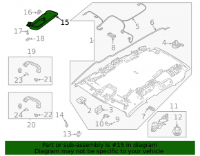 Left visor Mazda CX-30 20- without hatch, gray, without hook