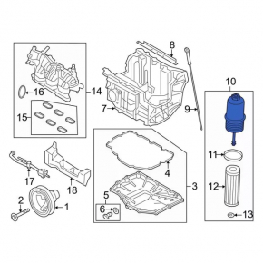 Oil Filter Housing Cover Ford Explorer 20-24 3.0T