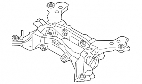 Subframe rear Ford Fusion mk5 13-20 AWD