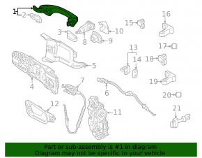 Outer front right door handle VW Taos 22-25