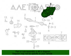 Rear differential gearbox Jeep Compass 11-16 2.4 off road