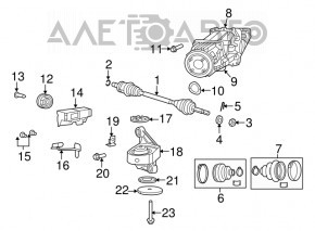 Rear differential gearbox Jeep Compass 11-16 2.4 off road