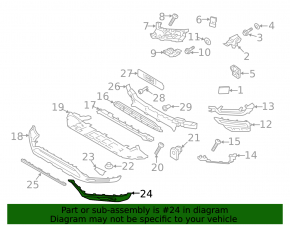 Front bumper cover left Volvo XC90 16-19