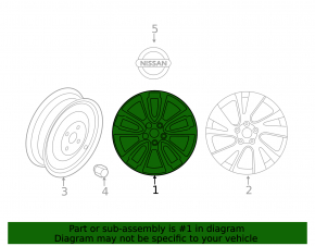 Wheel disk R18 Nissan Murano z52 15- curb