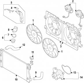 Lower cooling hose for Subaru Forester 25-26