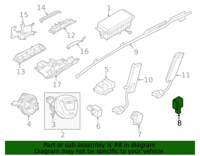 Airbag sensor rear left Audi A6 C7 12-18
