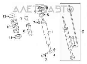 Spring rear left Dodge Challenger 09-