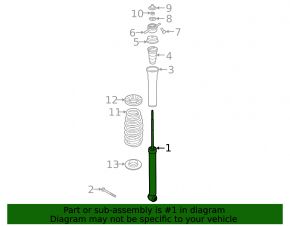 Rear left shock absorber Kia Soul 21-22