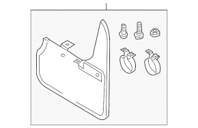 Mudguard 4pcs set VW Jetta 11-18 USA type 2