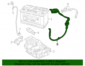 Positive battery terminal with cable BMW i4 22-26
