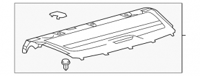 Rear shelf for Toyota Avalon 13-18, black, with brake light