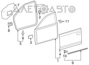 Bare front left door Toyota Camry v50 12-14
