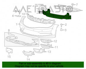 Front Bumper Reinforcement Chrysler 200 15-17 SIGNEDA