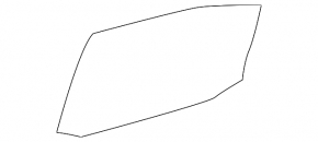 Glass door rear left Lexus LS460 LS600h 07-08 long