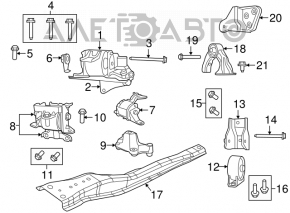 Left engine mount for Jeep Patriot 11-17