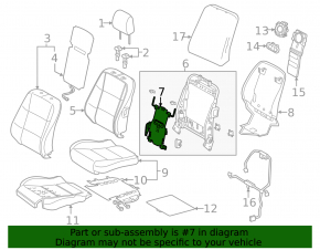 Lumbar support driver's seat Lexus ES300h ES350 13-18