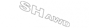 Emblem inscription SH-awd tailgate Acura MDX 14-16