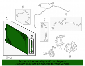 Toyota Rav4 13-18 hybrid air conditioner condenser radiator
