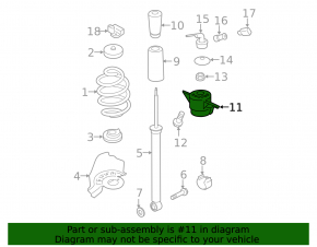 Shock absorber support rear left Audi A4 B8 08-16