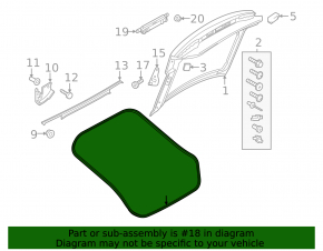 Audi A5 F5 17-5D Trunk Door Seal