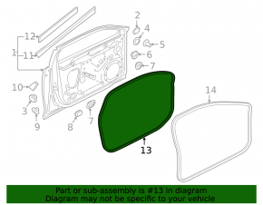 Front left door seal Audi A5 F5 17- 5D