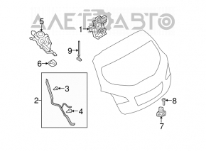 Right tailgate level sensor for Nissan Murano z51 09-14